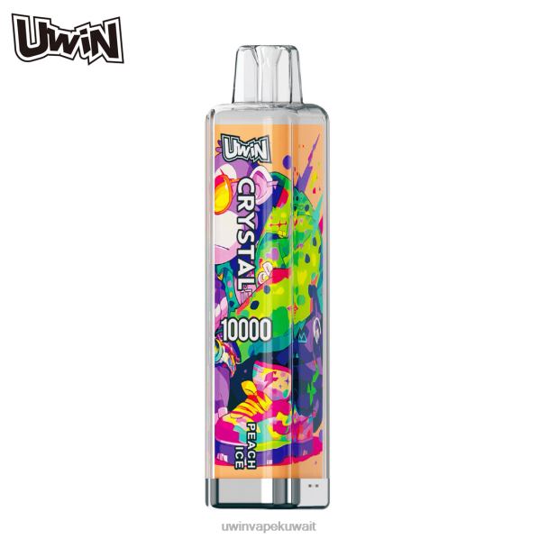 Uwin Vape النفثات - UWIN CRYSTAL 10000 سيجارة للاستعمال مرة واحدة جليد الخوخ H62X610