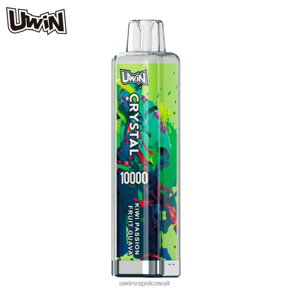 Uwin Vape الكويت - UWIN CRYSTAL 10000 سيجارة للاستعمال مرة واحدة كيوي باشن فروت جوافة H62X68
